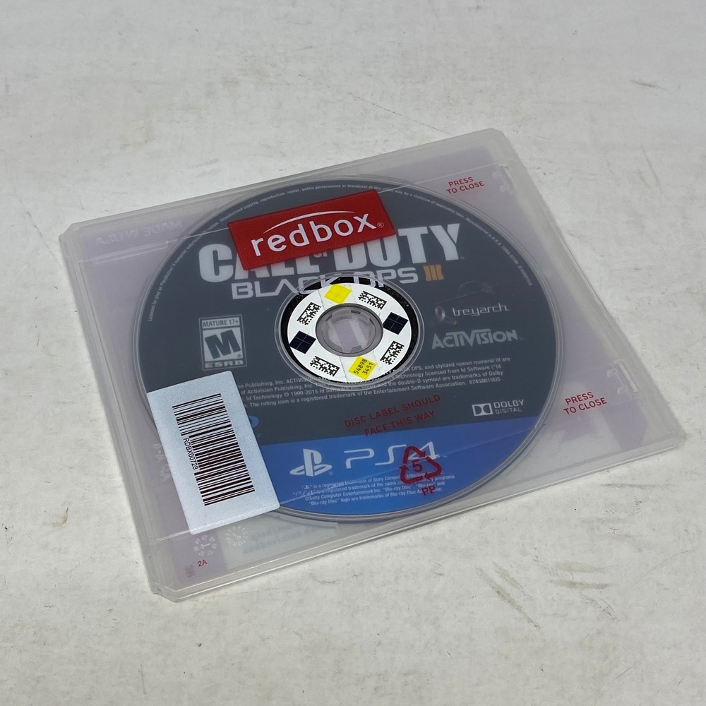 Call of Duty Black Ops III PS4 Activision Sony PlayStation 4 Disc Only Redbox‎